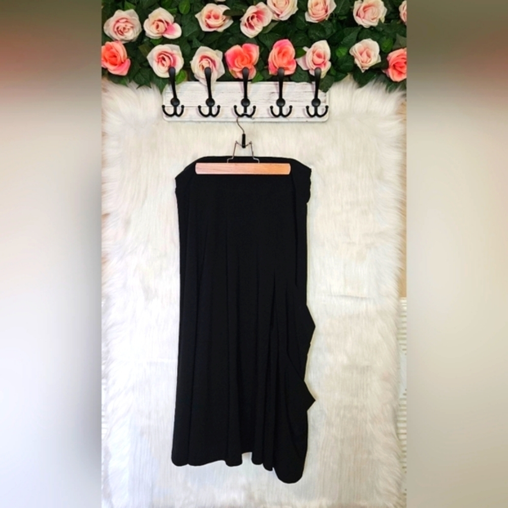 Sympli Sinature Jersey Draped Midi Skirt w/ pockets